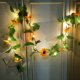 thumbnail image 3 of Guirnalda de luces LED Wdftyju para decoración del hogar de girasol con batería de 20LEDs 2M, 3 of 8