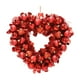 thumbnail image 2 of Corona decorativa de corazón rojo | Decoración romántica floral de plástico para puertas y paredes | 30 x 30 cm, decoración navideña y del hogar, 2 of 6