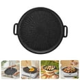 thumbnail image 2 of Kitecy Korean Grill Pan Non-Stick Grill Pan Griddle Round Korean Bbq Stovetop Skillet Portable Hanging Handle Outdoor Indoor Cooking , Stove Top Bbq Round Griddle Pan, 2 of 10