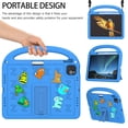 thumbnail image 3 of Dteck Crossbody Strap Kids Case for iPad Air 11 inch 2025 M3/iPad Pro 11 inch (M4) 2024/iPad Air 11 inch (M2) 2024,Cute EVA Hand Grip Case Shockproof Kickstand Cover with Shoulder Strap,Blue, 3 of 6