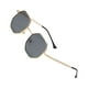 thumbnail image 2 of Gafas de sol hexagonales Sonducket metal UV400 Lentes negro gris, 2 of 6