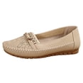 thumbnail image 5 of Rokment Ballet Flat Slip on Loafers for Women Comfortable Leather Low Wedges Non Slip Work Shoes 2026 Spring Fall Fashion Casual Dressy Oxfords Khaki Size 9, 5 of 6