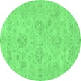 thumbnail image 1 of Ahgly Company Indoor Round Abstract Emerald Green Modern Area Rugs, 6' Round, 1 of 4