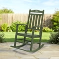 thumbnail image 2 of Zimtown Outdoor Wooden Rocking Chair with Footrest Solid Poplar Wood Patio Rocking Chair for Adults Porch Garden Living Room Olive, 2 of 7
