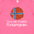 thumbnail image 4 of Inktastic I'm So Cute, I Must Be Norwegian Sunflower Norway Flag Boys or Girls Baby T-Shirt, 4 of 5
