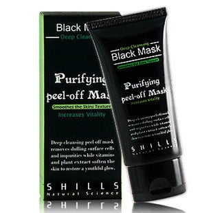 SHILLS Purifying Black Peel-off Mask,Facial Cleansing, Blackhead Remover Deep Cleanser, Acne Face Mask (Best Black Peel Off Mask For Blackheads)