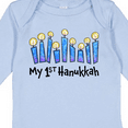 thumbnail image 4 of Inktastic My First Hanukkah with Lit Candles Boys or Girls Long Sleeve Baby Bodysuit, 4 of 5