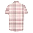 thumbnail image 3 of Mens Short Sleeve Button Down Shirts 2025 Summer Plaid Print Lapel Beach Shirts for Men Fashion Lightweight Casual Work Shirts, 3 of 5