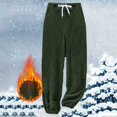 thumbnail image 2 of Mepaouo Womens Plush Warm Pajama Pants Fluffy Soft Fleece Sleep Pant Lounge Pj Bottoms(Green,3XL), 2 of 5