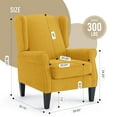 thumbnail image 5 of Modern Accent Chair, Chenille Fabric Armchair with High Resilience Sponge & Sturdy Legs, Comfy Single Sofa Chair for Bedroom, Living Room, Reading & Balcony, 5 of 9