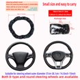 thumbnail image 6 of WENXUAN Sport Car Steering Wheel Covers Anti-Slip Leather Auto Steering-wheel Cover (Black/pink), 6 of 6