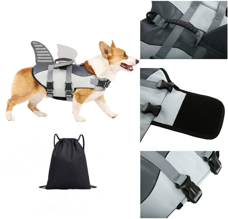 Roofei Dog Life Jacket for Swimming and Boating,Ripstop Dog Life Vest