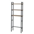 thumbnail image 3 of Better Homes & Gardens Jace 3-Shelf over-the-Toilet Rack with Black Frame and Oak Shelves, 3 of 14