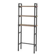 Better Homes & Gardens Jace 3-Shelf over-the-Toilet Storage Shelf with Black Frame and Oak Shelves
