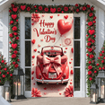 thumbnail image 4 of Pink Flamingo Happy Valentine's Day Banner Heart-shaped Glasses Flamingo Backdrop Red Bow Pearl Necklace Love Background for Valentine's Day Party Romantic Date Photo Shoot, 4 of 8