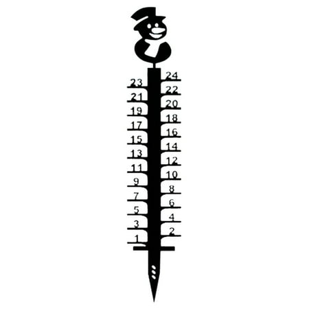 

Muross 24 Snow Measuring Stake Iron Anti-Rust Snow Gauge Decorative and Cute Snow Thickness Measuring Ruler Metal Garden Snowfall Gauge Stick Yard