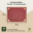 thumbnail image 3 of Best Paper Greetings Certificate Holders with Gold Foil Border, 12 Piece, Burgundy, 3 of 8