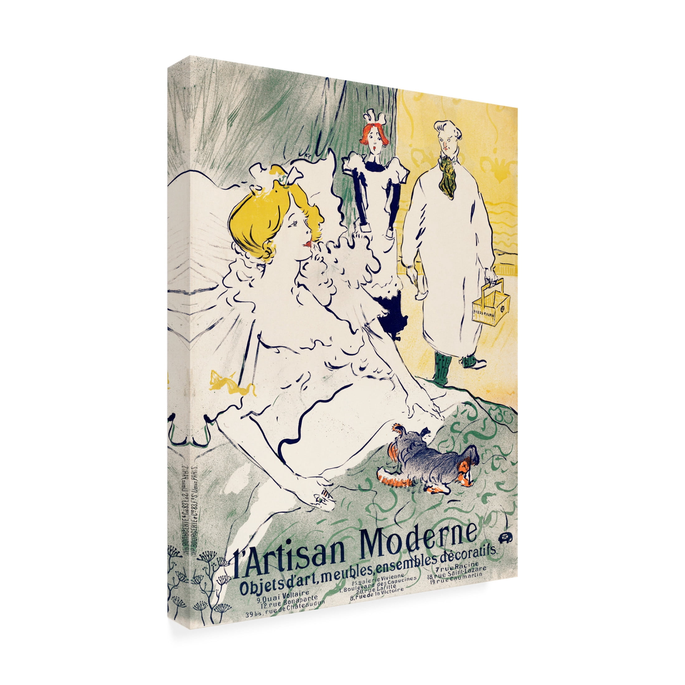 Trademark Fine Art Pictufy   L'artisan Moderne 1896 Canvas Wall Art