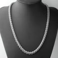 thumbnail image 6 of 3/4/5/6/7MM Silver Women Men Chain Stainless Steel Wheat Braided Link Necklace, 6 of 6