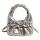 thumbnail image 3 of Bolso de mano para mujer con correa ajustable Bolso de cuero PU con nudo de lazo (negro), 3 of 3