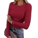 thumbnail image 1 of Camiseta PRETTYGARDEN 2025 de Punto Acanalado Manga Larga Roja XL, 1 of 8
