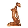 thumbnail image 5 of Wooden Yoga Pose Sculpture Abstract Yoga Meditation Statue Hand Carved Wood Fragrant Art Decoration for Living Room Galleries (Style A), 5 of 7