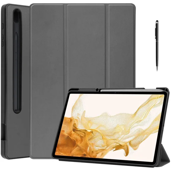 Case for Samsung Galaxy Tab S8 11 inch 2022/Tab S7 2020 11" Model SM-X700/X706/T870/T875/T878, Slim Smart Stand Cover Protective Cover with Pencil Holder, Stand, Universal Stylus Pen
