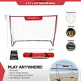 thumbnail image 6 of PowerNet Portable Soccer Goal, Collapsible Soccer Net with Fiberglass Poles, Pop Up Soccer Training Equipment, 1 Goal & Zipper Storage Bag (6 x 4 FT), 6 of 6