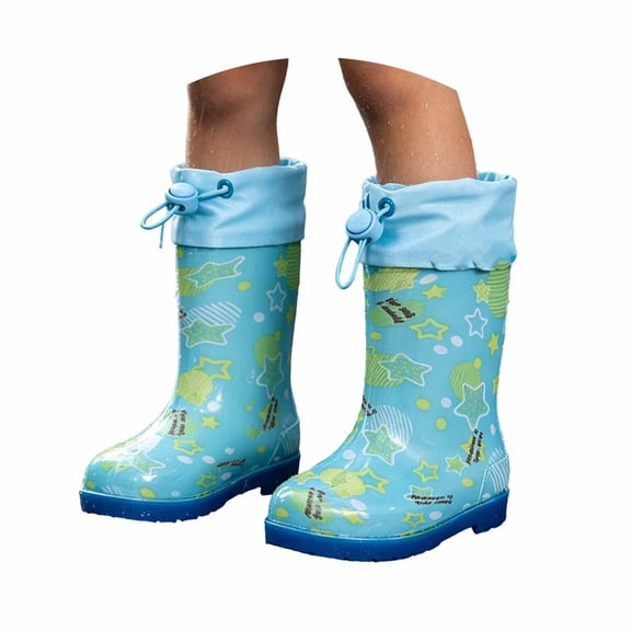 Girls Warm Outdoor Kids Boots With And Star Pattern Rain Shoes For Toddlers And Little Girls Cozy Winter Outdoor Footwear