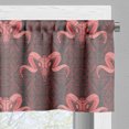 thumbnail image 3 of Ambesonne Art Valance Pack of 2, Animal Skeleton Heads Pattern, 42"X18", Dark Coral Coral, 3 of 5