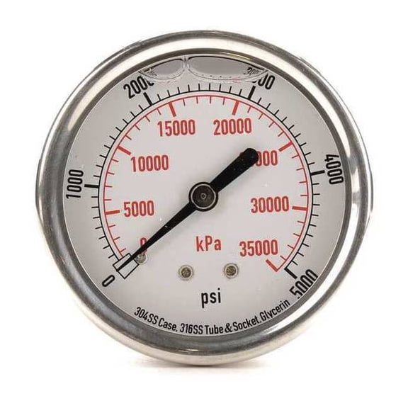 Manufacturer Varies Pressure Gauge,Liquid Filled,2-1/2 In 4CFU6