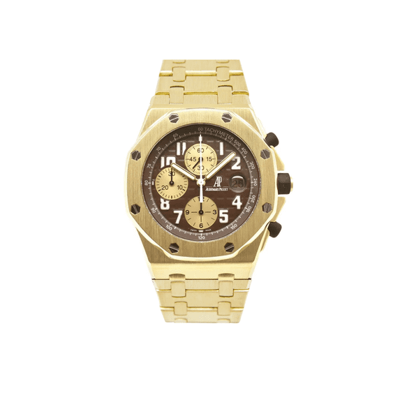 Pre-Owned Audemars Piguet Royal Oak Offshore 42mm Yellow Gold Chronograph Watch 26007BA
