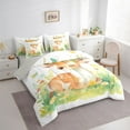 thumbnail image 3 of Castle Fairy Kawaii Animal Deer Twin Bedding Sets 7-Piece for Kids Boys Girls,Spring Garden Flowers Butterflies Bedding Comforter Set Microfiber,Cartoon Jungle Wildlife Breathable Sheet Sets, 3 of 8