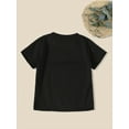 thumbnail image 2 of Girls' Summer Short Sleeve T-Shirt - "Hello First Grade" Cartoon Letter Pencil Print, Quick-Dry & Sweat-Wicking Fabric, Round Neck Casual Top for Home, Outdoor Play & Schoolgirl App, 2 of 6