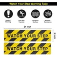 thumbnail image 2 of yeuweold 15 X 60CM 2PCS Watch Your Step Floor Tape Anti-Slip Warning Sign Sticker Anti-Slip Abrasive Sticker for Workplace Home Safety Wet Floor, 2 of 5
