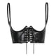 thumbnail image 2 of de material cuero PU para mujer, Tops cortos gótico Punk con cordones, camisetas sin , camisola, corsé para , Festival, Club, Rave, , l L Salvador corsé cinturón, 2 of 10