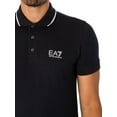 thumbnail image 4 of EA7 Collar Strip Polo Shirt, Blue, 4 of 5