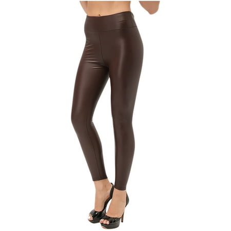Faux Leather Leggings Pants for Women High Waisted Pleather Pants ...