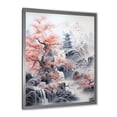 thumbnail image 5 of Designart "Pink Asian Landscape In Minimalism" Asian Art Picture Framed Wall Art Living Room, 5 of 5