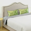 thumbnail image 5 of Spring Leaf Pattern King Size Pillowcase Ultra Soft Silky Fabric Wrinkle Fade Resistant 20x40in, 5 of 9