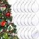 thumbnail image 5 of 100 Piezas de Adorno de Navidad de Acrílico Redondo Adorno de Acrílico Transparente En Blanco con Orificio para Manualidades, Vacaciones, 5 of 10