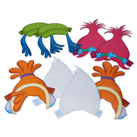 Trolls Paper Costume Headbands, 8ct