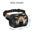 thumbnail image 4 of Balery Realistic Style Colorful Wolf Mochila Cinturón para Mujeres y Hombres, Bolsa de Cintura Impermeable de Doble Capa con Correa, 4 of 9