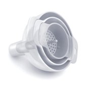 Press Kitchen Funnel Set Of 3 Pcs With Filter, Plastic Funnel Set With Strainer Filter For Filling Bottles. Transferring Liquids, Dry Ingridientes, Powder And More. Classic Line.