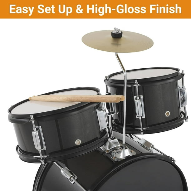 YUSAZENS 5-Piece Drum Set with Bass, Tom, Snare, Hi-Hat, Cymbal