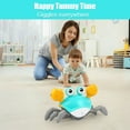 thumbnail image 4 of Kifunppy Crawling Crab Baby Toy for 1 Year Old Boys Girls, Tummy Time Toys with Music and Lights Automatically Avoid Obstacles, Walking Crab Toy for Toddlers Ages 6+ Months, 4 of 8