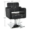 thumbnail image 4 of BarberPub 360° Swivel Hydraulic Salon Chair, Hairstylist Styling Chair, Black, 4 of 9