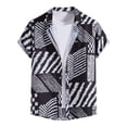 thumbnail image 2 of Tbopshirt Summer Tops,Men's Casual Short Sleeve Hawaiian Vacation Style Shirt Blouse T-shirt, 2 of 5