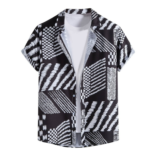 Cameland Chemise Décontractée à Manches Courtes Style Hawaïen pour Hommes