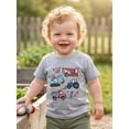 thumbnail image 4 of BemeyourBBs Toddler Baby Boy 4th of July Shirt Baby Fourth of July Outfit Summer Patriot Excavator T-Shirt Short Sleeve Graphic Tee Memorial Day Independent Day Vehicle Shirt Top, 4 of 9